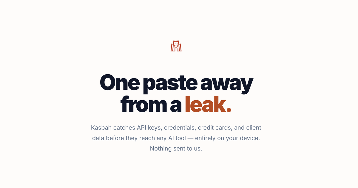 Show HN: Kasbah Guard – Free browser extension that catches secrets on GenAI